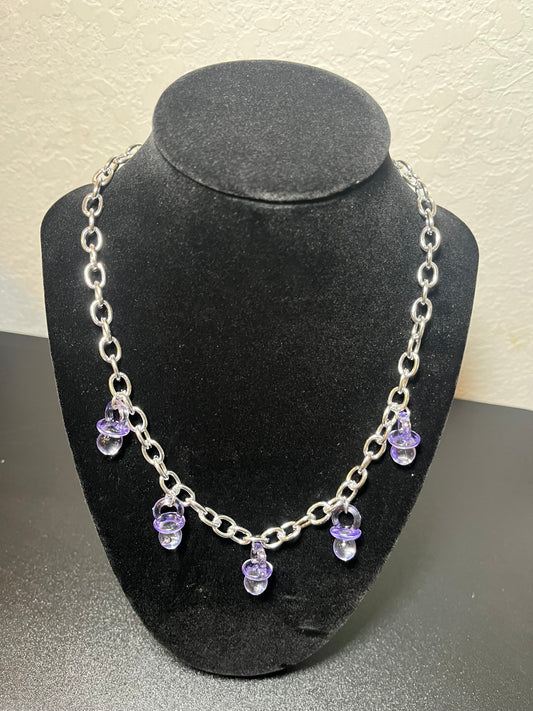 Purple pacifier Necklace