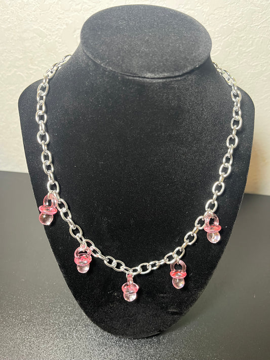 Baby pink Pacifier Necklace