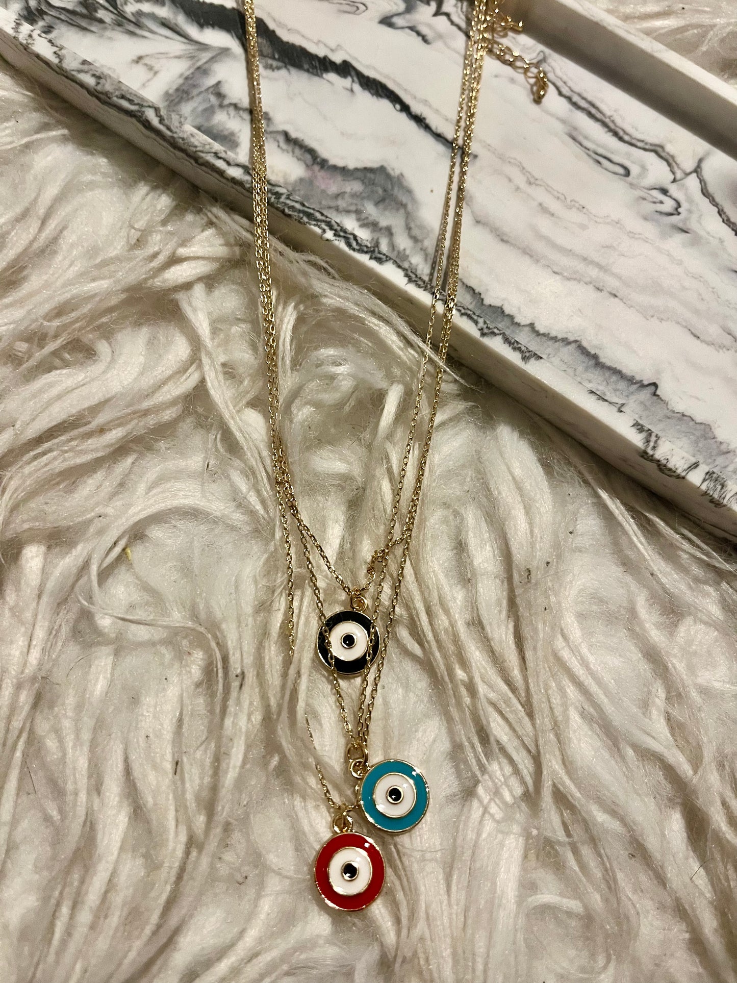 3 set Evil Eye Necklaces