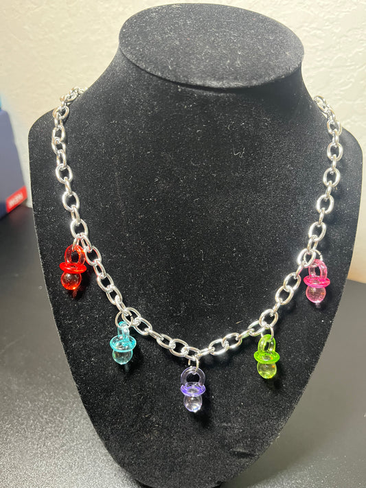 Multi color Pacifier Necklace