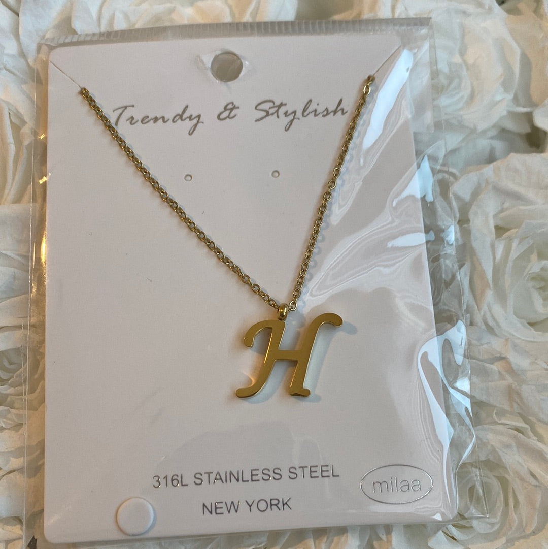 Letter H Necklace