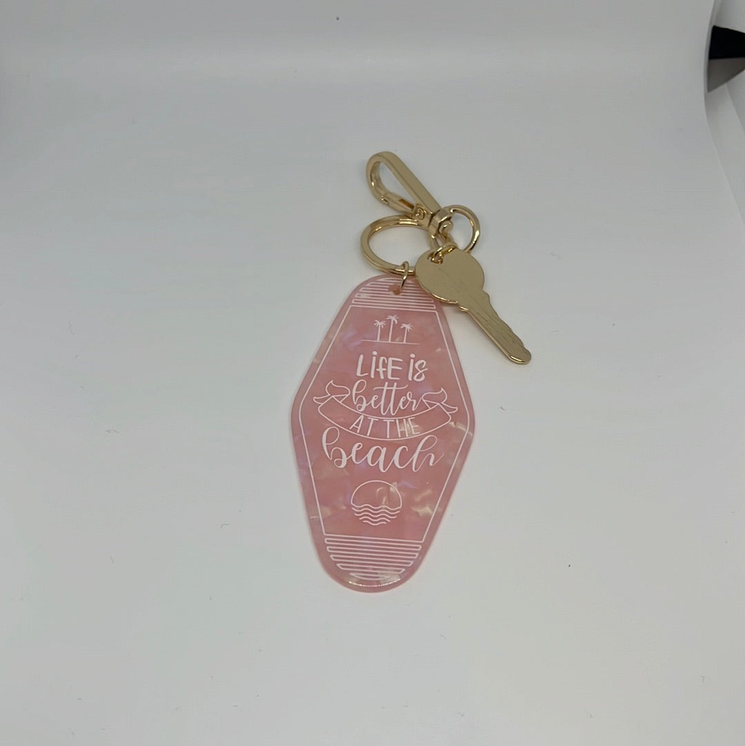 Pink Hotel Keychain/Bag charm