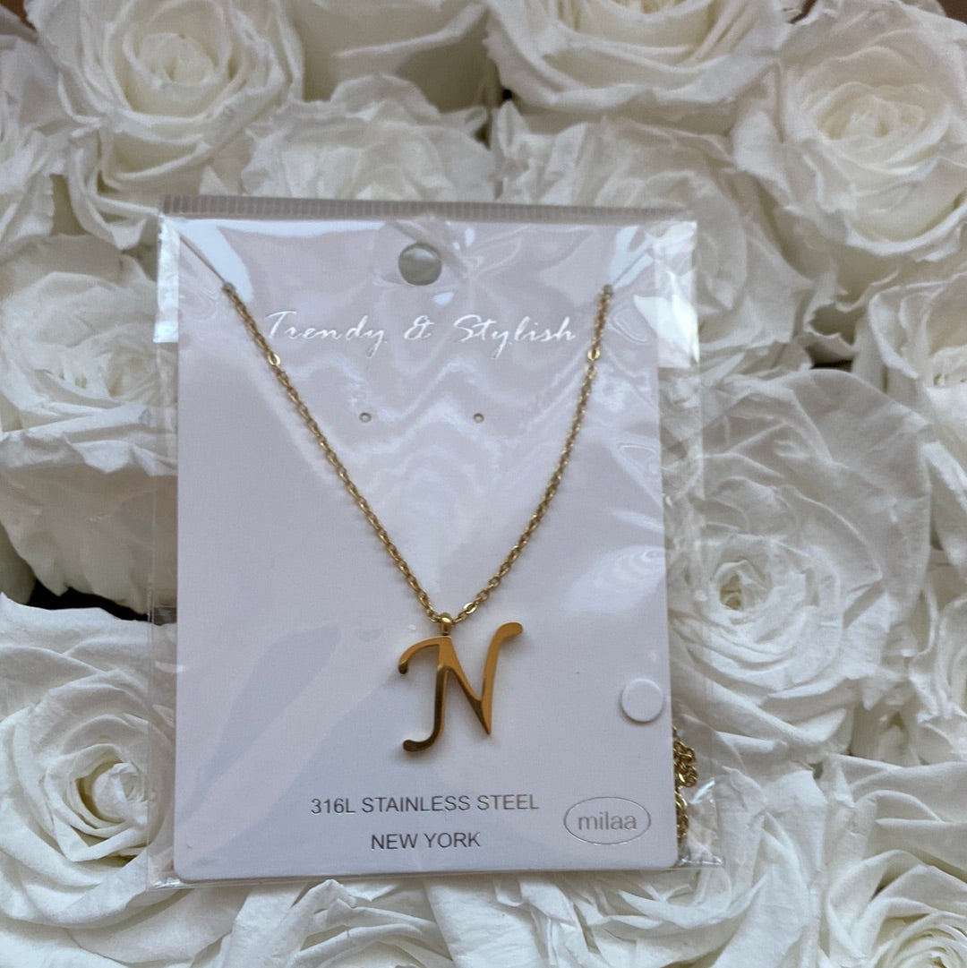 Letter N Necklace