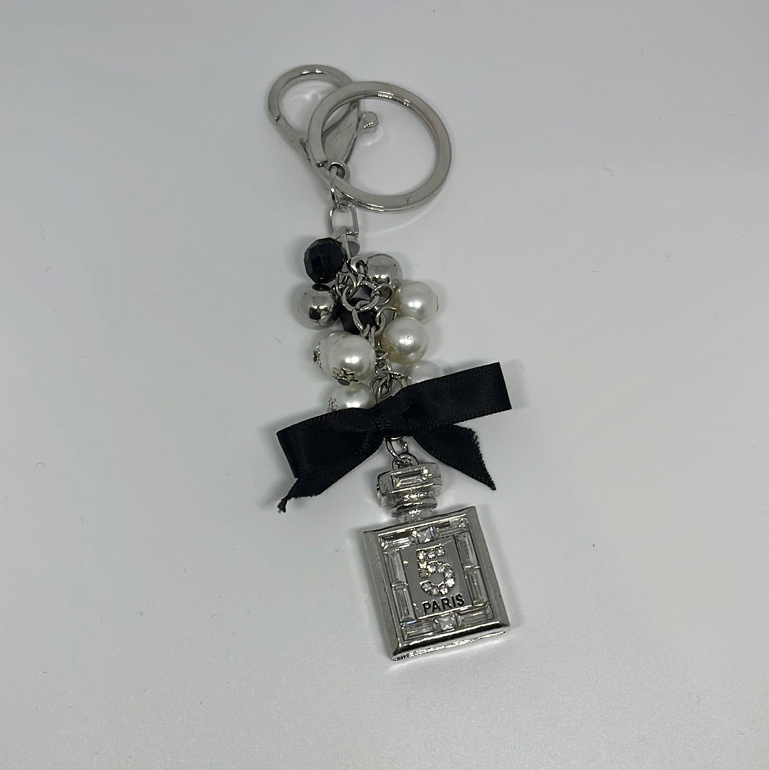 Silver Paris keychain