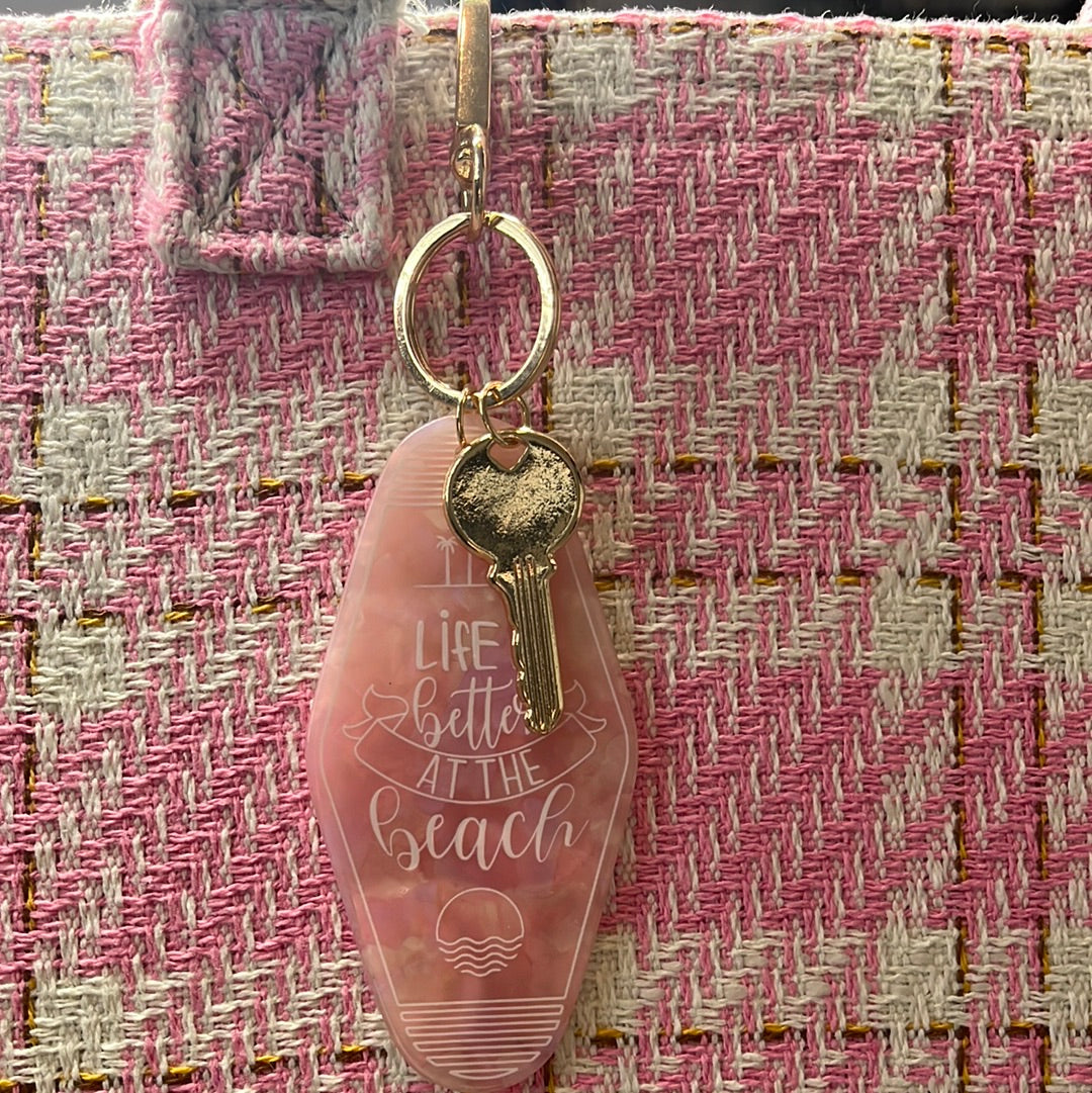 Pink Hotel Keychain/Bag charm