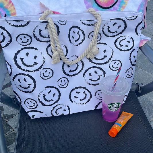 Smiley Face Beach Bag