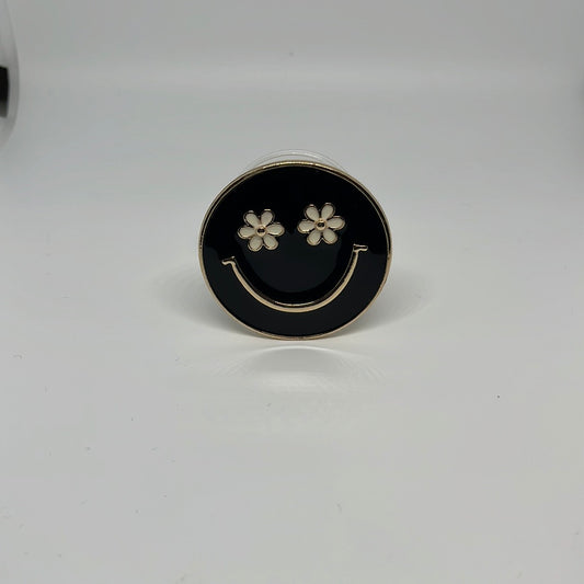 Black and Gold Smiley pop grop