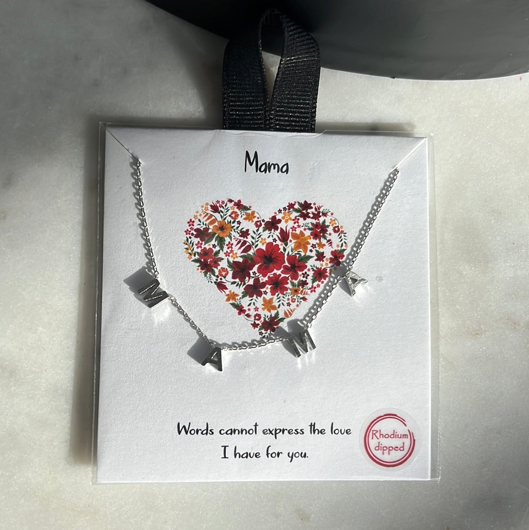 Silver MAMA Necklaces