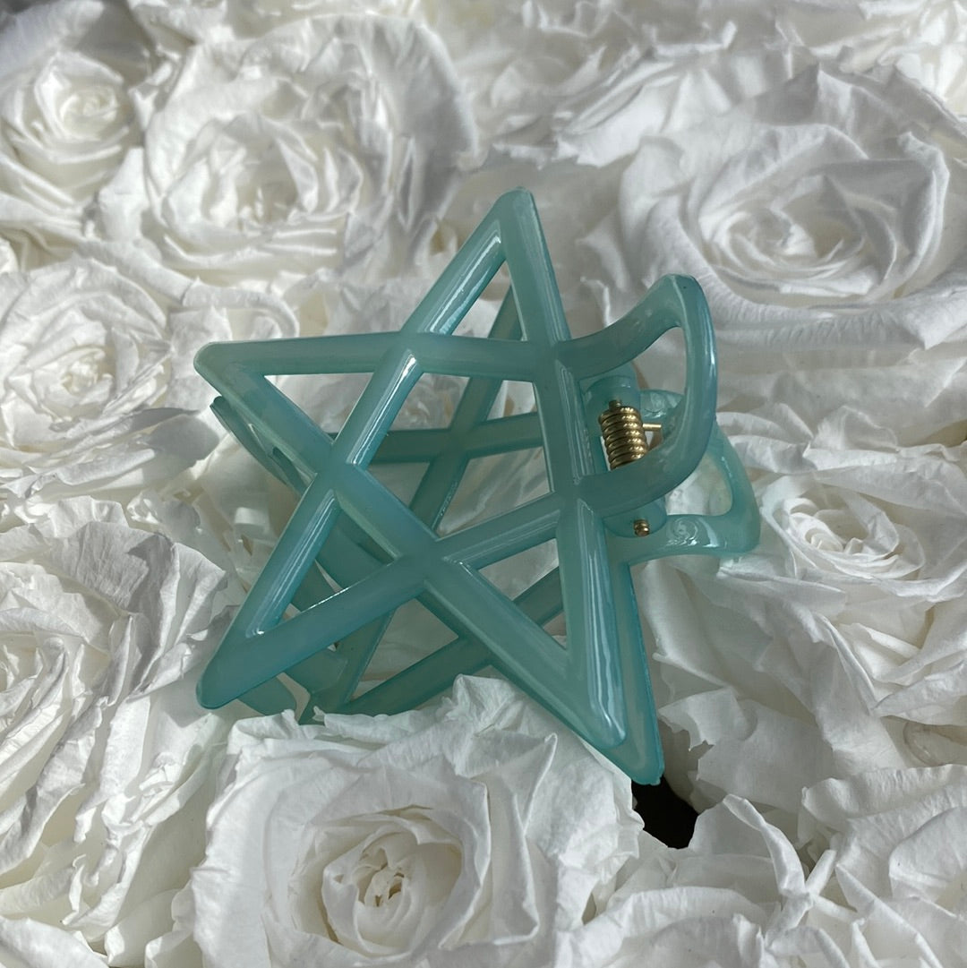 Green/Teal Star Hair Claw/Hair Clip