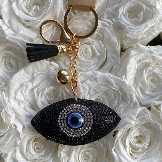 Black Evil Eye Keychain/Llavero - Life with JessicaS