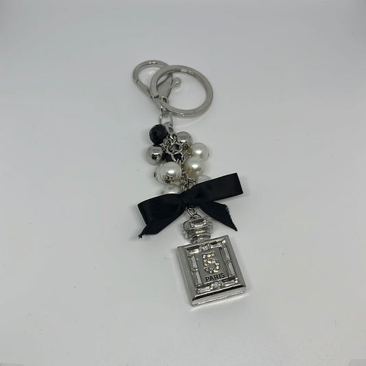 Silver Paris keychain