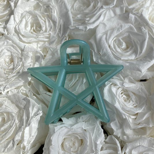 Green/Teal Star Hair Claw/Hair Clip