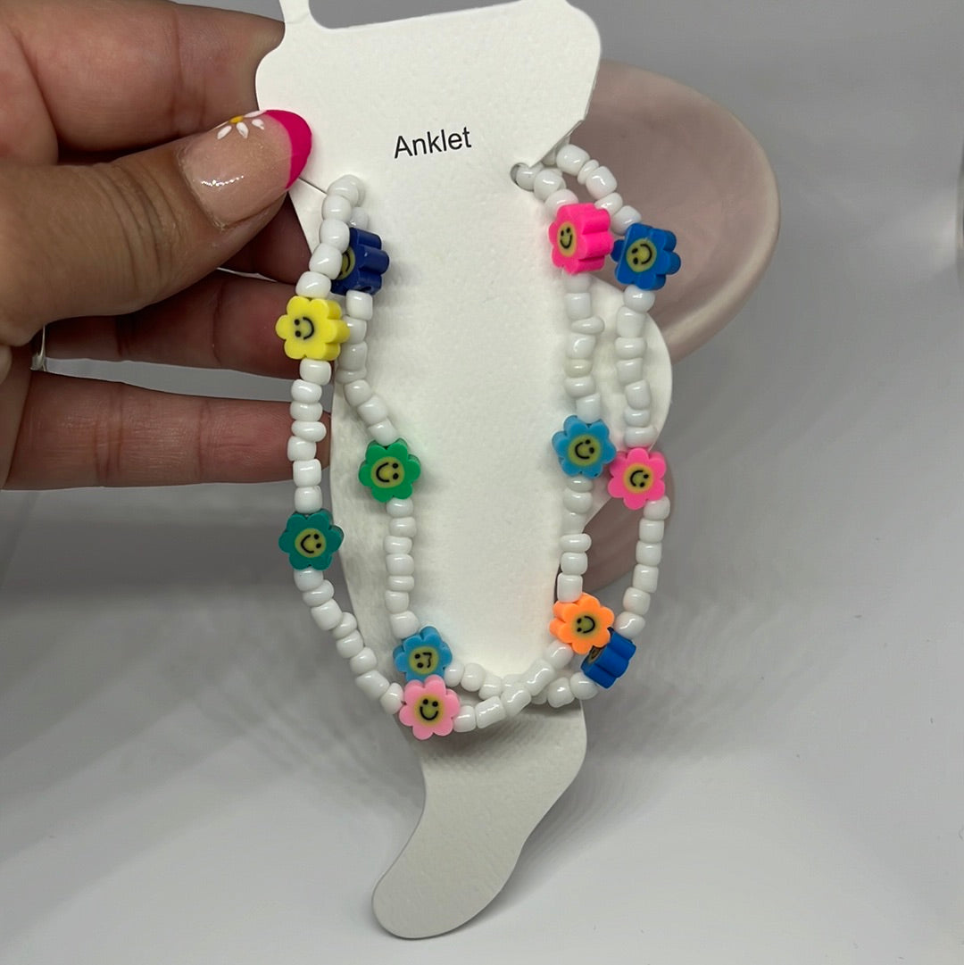 Smiley flower Anklet/ Tobilleras