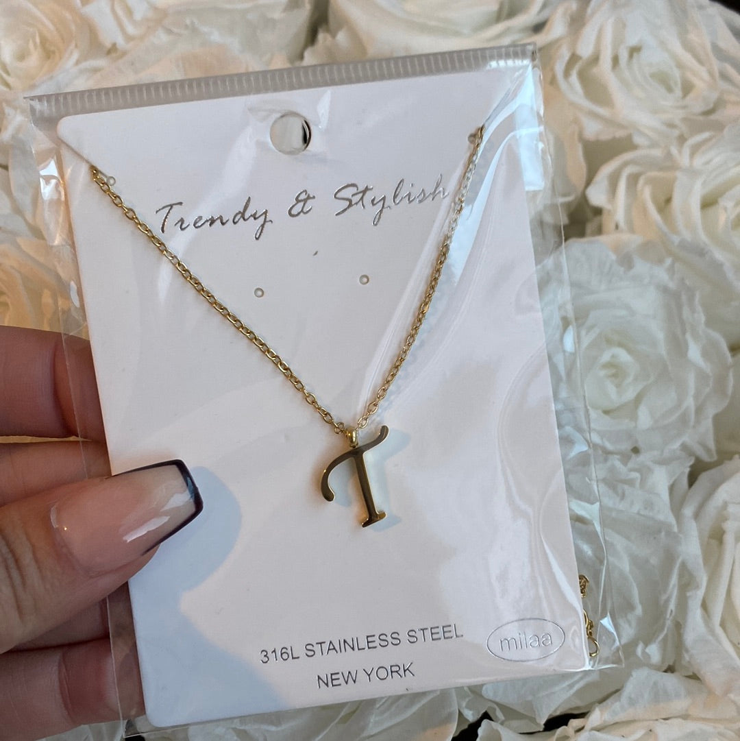 Letter T Necklace