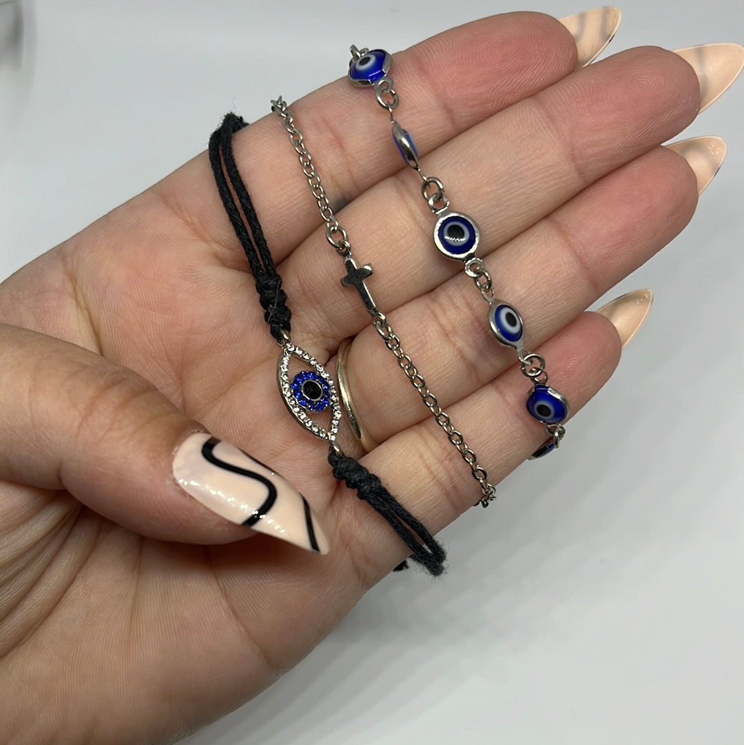 3 piece Evil Eye Black Set