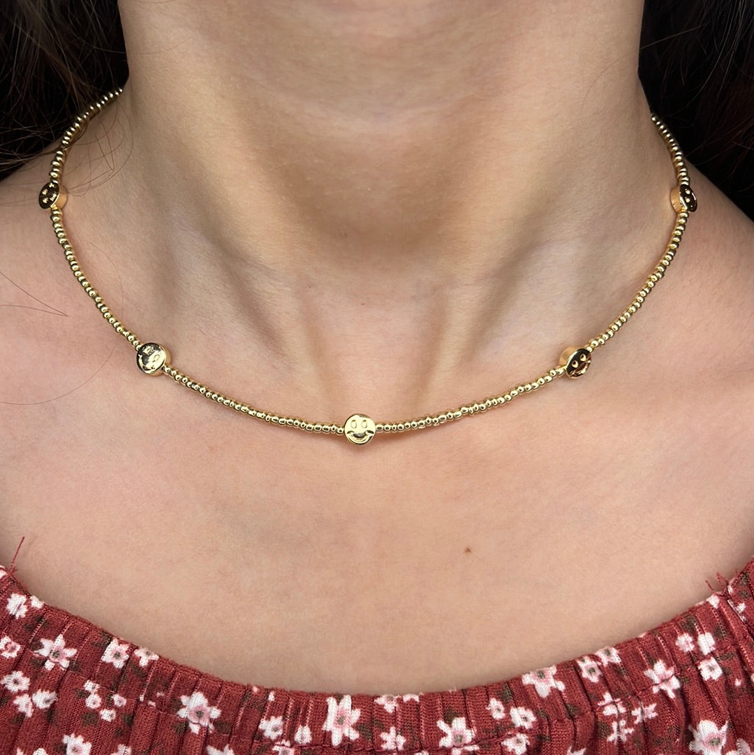 Gold Smiley Face Choker