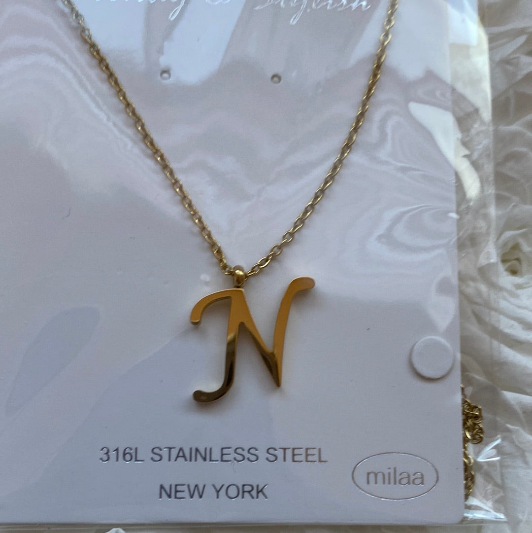 Letter N Necklace