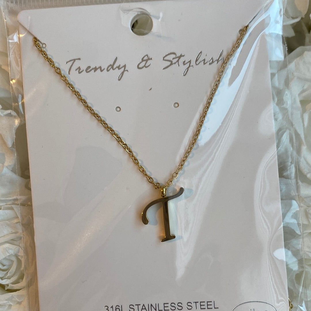 Letter T Necklace