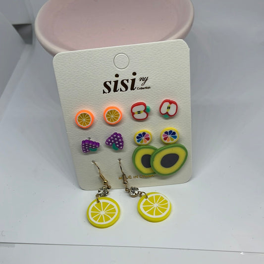 Set of Fruit earrings